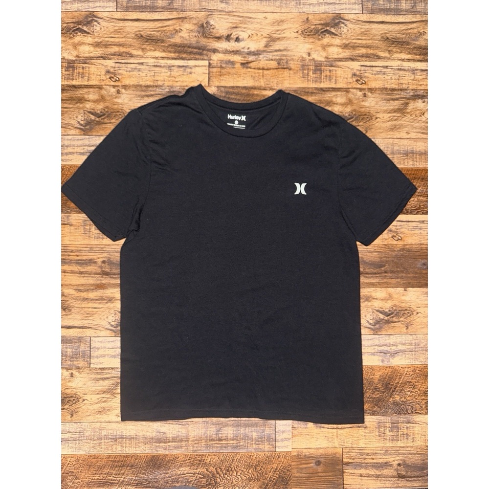 Sz XL Hurley Black Short Sleeve Tee Classic Logo Surf Skate Shirt